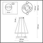 5247/79L LEDIO LN23 000 матовое золото Светильник подвесной диммир. с ДУ LED 79W 4088Лм 220V SHERIDAN