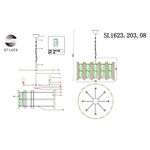 SL1623.203.08 Люстра подвесная ST-Luce шампань/шампань, прозрачный E14 8*40W