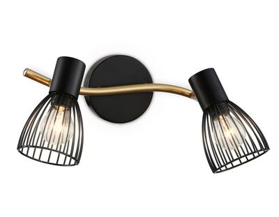 Светильник накладной TR8660/2 BK/GD черный/золото E14/2 max 60W 330*100*170