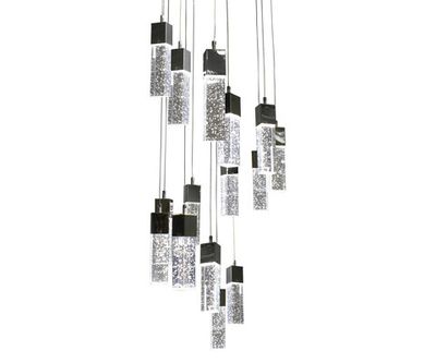 08510-15A,02(4000K) Люстра каскадная Аква хром d50 h500 PowerLed 75W (4000K)