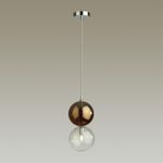 4980/1B PENDANT ODL22 469 хром/коричневый/стекло Подвес G9 1*40W TWIXY