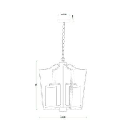 Подвесная люстра Arte Lamp NUVOLA A7017SP-4BK, 4хE14