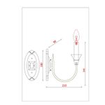 Бра Arte Lamp COLLINETTA A4094AP-1PB, 1хE14