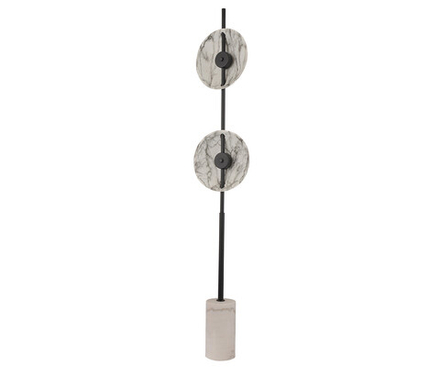 08451-2F,19(01) Торшер Велси черный/белый d32 h165 Led 2*6W (3000K) (комплект состоит из 2х коробок)
