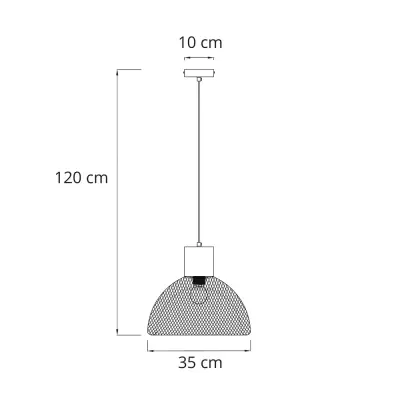 Подвесной светильник ARTE LAMP CASTELLO A7046SP-1PB, 1хE27