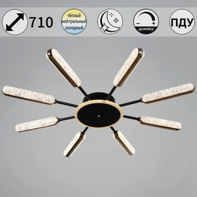 08290-0.3-08 BK+GD светильник потолочный Reluce, LED