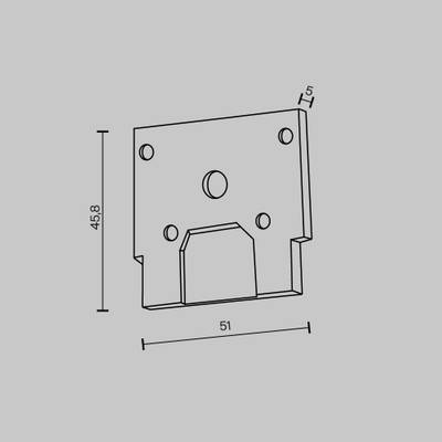 Торцевая заглушка для шинопровода ClipLine Exility, черная, 1шт. TRA034EC-SCCL-42B. TM Maytoni