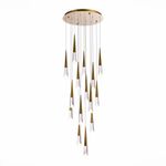 SL6111.203.15 Люстра подвесная ST-Luce Золотистый/Прозрачный LED 15*3W 3000K