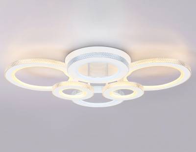 Потолочный светодиодный светильник с пультом FA8874/4+2 WH белый 3000K-6400K 76W 800*570*165 (ПДУ ИК)