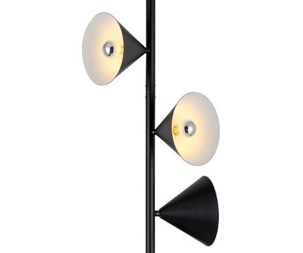 08480-F,19 Торшер Эвелин черный d30 h165 E14 6*4W