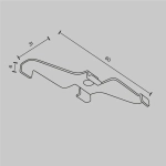 Фиксатор для накладного монтажа Exility белый, 2шт, TRA034HS-21W. TM Maytoni