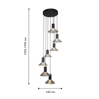 Подвесная люстра Feris 4622-7P, 7*LED*6W, 3360LM, 3000K. ТМ F-Promo