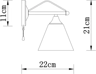 Бра Arte Lamp COPTER A3208AP-1AB, 1хE27