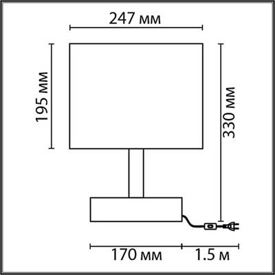 8206/1T COUNTY LN25 белый, дерево/текстиль Настольная лампа E27 1*60W 220V MADERANA