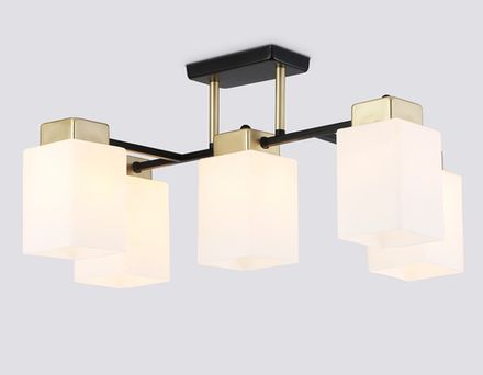 Светильник подвесной TR303048/5 BK/GD черный/золото E27/5 max 60W 540*480*270