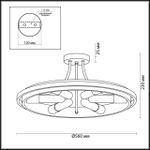 4401/6C LOFTI LN19 204 золотой, черный Люстра потолочная E27 6*60W 220V MAEVE