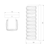 Настенный светильник с хрусталем 40259 LED хром, LED