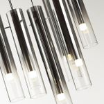 5061/32L PENDANT ODL24 319 черный/темн.хром/металл/стекло Люстра каскадная LED 7*4W 3000K SHINY