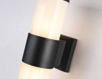 Светильник уличный настенный архитектурный ST2455 BK/FR черный/белый матовый IP54 E27 max 40W 300*90*155