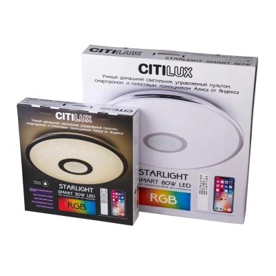 Citilux Старлайт Смарт CL703A30G Умная люстра Хром