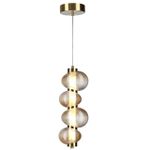 5095/17L L-VISION ODL25 417 латунный/янтарный градиент/металл/стекло Подвес LED 17W 4000K 1948Лм BRUCO