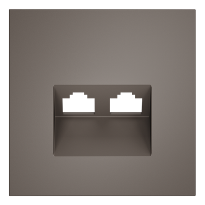 VLS001414 Накладка для розетки компьютерной двойной RJ45+RJ45 кат.6, S70 (капучино). (ТМ Maytoni)