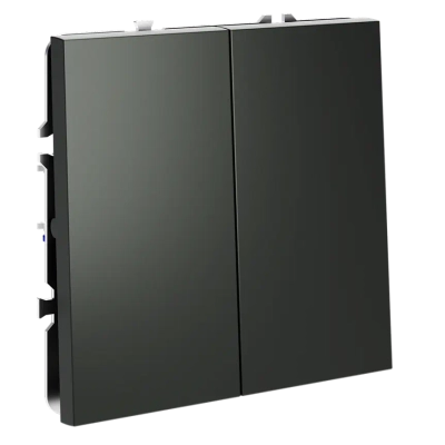 VLS020506 Перекрестный переключатель встраиваемый VOLTUM S70 двухклавишный 10А, (титан). (ТМ Maytoni)