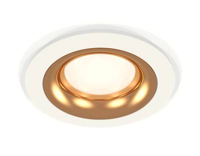 Комплект встраиваемого светильника XC7621005 SWH/PYG белый песок/золото желтое полированное MR16 GU5.3 (C7621, N7014)