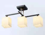 Светильник подвесной TR303114/3 BK/FGD/FR черный/золото/белый матовый E27/3 max 40W 490*260*290