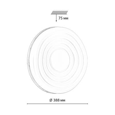 7674/DL PALE SN 152 белый/натуральное дерево LED 48Вт 3000-6000К D388 IP43 пульт ДУ FASS WOOD