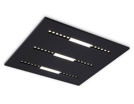 Светодиодная панель в стиле техно DPS1071 BK черный 48W 4000K 175-265V IP20 4080LM 595*595*14