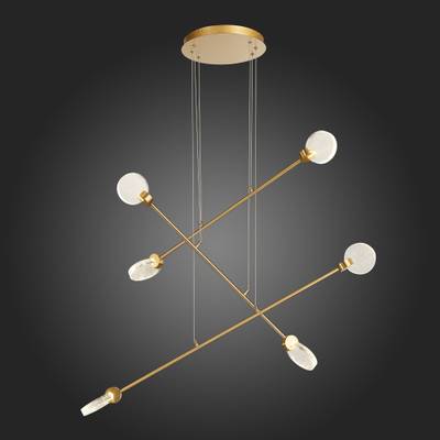 SL6104.203.06 Светильник подвесной ST-Luce Золотистый/Прозрачный,С пузырьками воздуха LED 6*3W 3000K