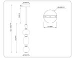 Светильник светодиодный подвесной LH53142 BK/WH черный/белый 15W 3000K D140*1760