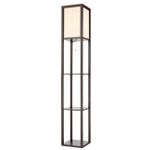 8090/1F COMFI LN25 кофейный/белый, дерево/текстиль Торшер Е27 1*60W 220V PRACTIC