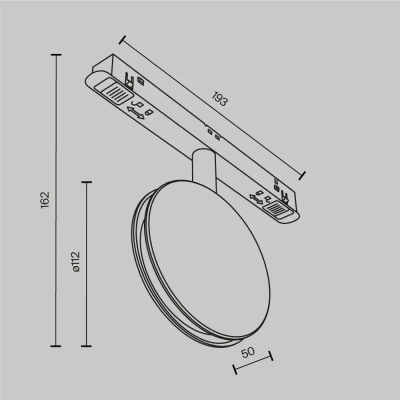 Трековый светильник Контур / Outline Exility 4000K 6Вт 180°, TR090-2-6W4K-B. TM Maytoni