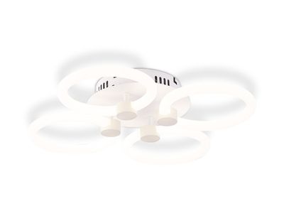 Потолочный светодиодный светильник с пультом FA3808/4 WH белый 3000K-6400K 82W 410*410*90 (ПДУ ИК)