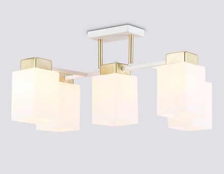 Светильник подвесной TR303047/5 WH/GD белый/золото E27/5 max 60W 540*480*270