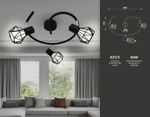 Настенно-потолочный спот в стиле лофт TR8624/3 BK/CH черный/хром E27*3 max 40W D330*175