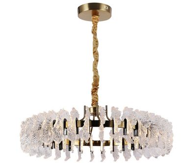 Люстра Мару латунь/черный жемчуг d82 h150 Led 60W (3000K)