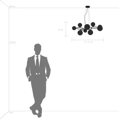 815091 Люстра GLOBO 9х40W G9 ЛАТУНЬ Lightstar