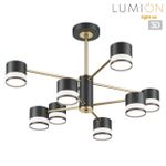 8240/8C COMFI LN25 черный/латунь, металл/акрил Люстра потолочная LED GX53 8*7W 220V LANIKA