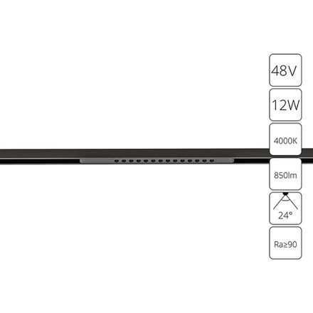Магнитный трековый светильник Arte Lamp OPTIMA A7266PL-1BK, LED