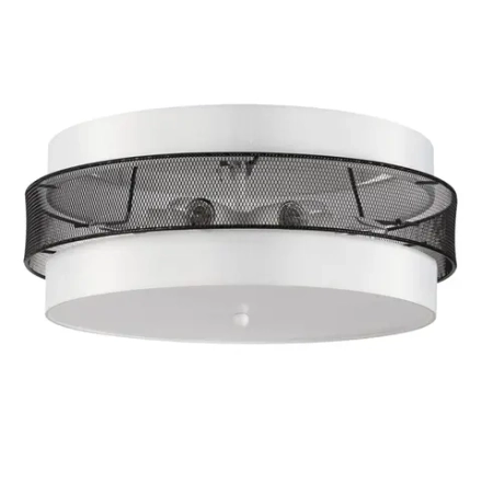 8002/6C MODERNI LN25 159 белый, черный металл/металл, текстиль Потолочный светильник Е27 6*60W 220V ANIMAISA