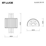 SL1635.301.02 Бра ST-Luce Латунь/Прозрачный E14 2*40W