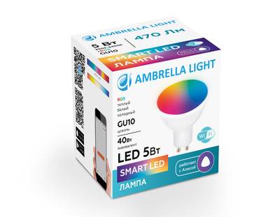 Светодиодная лампа Smart LED MR16 5W+RGB 3000K-6400K 220-240V