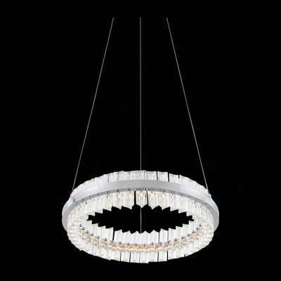 SL383.103.01 Светильник подвесной ST-Luce Хром/Хром, Прозрачный LED 1*34W 3000K