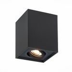 ST109.407.01 Светильник потолочный Мат. черный GU10 1*50W  L100xW100xH123 220V Без ламп