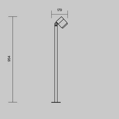 Ландшафтный светильник Spira 3000К 12Вт IP 65 O497FL-L12B3K. TM Maytoni