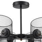 8238/8C COUNTY LN25 258 черный металл Люстра потолочная Е27 8*60W 220V TIDINA