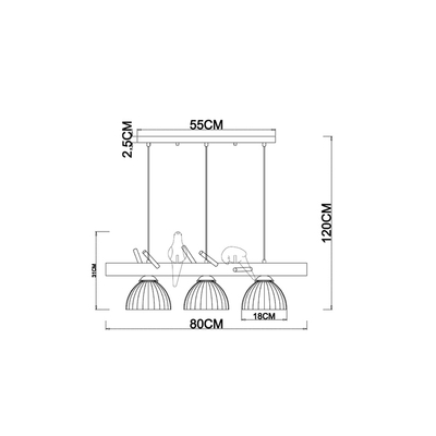 Подвесной светильник Arte lamp CAPRICE A4183SP-3BR, 3хE27